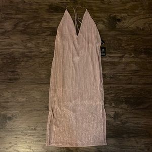 Express Light Pink Shimmer Dress